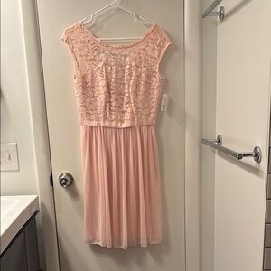 NWT David’s Bridal Pink Lace Dress